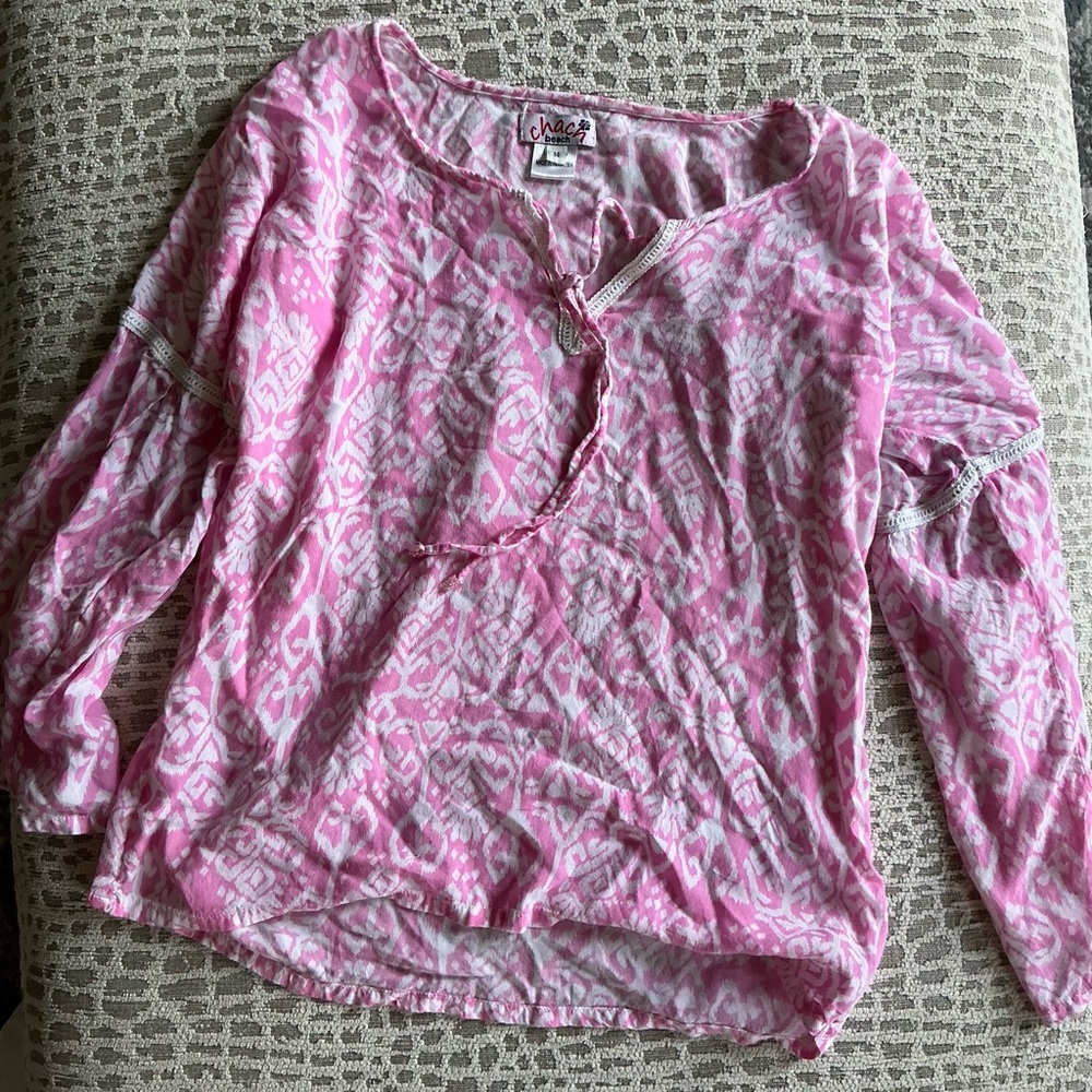 Chach Pink and White girls Top